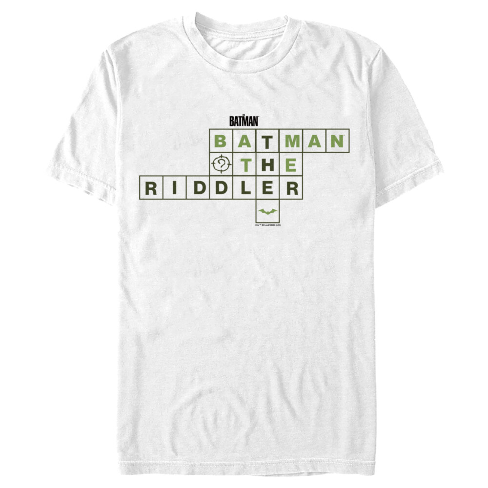 Men's The Batman Riddler Crossword Puzzle  Adult T-Shirt