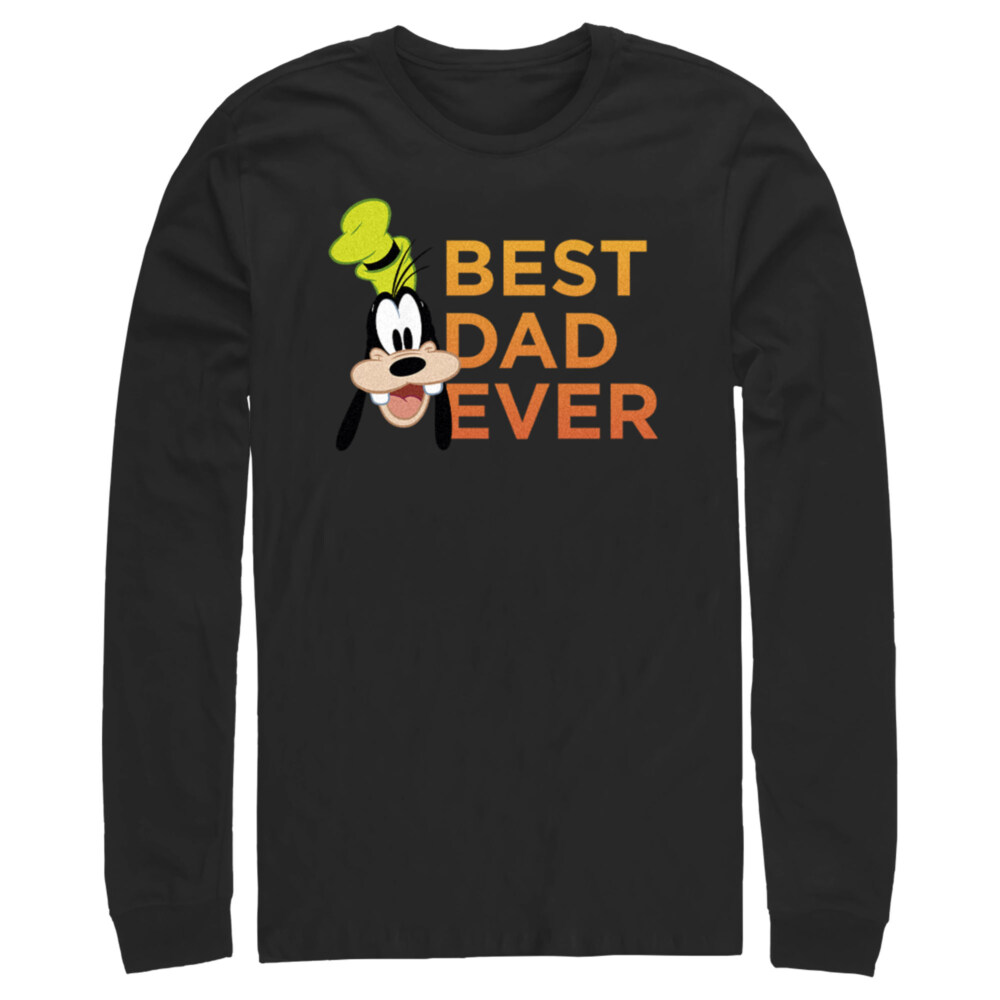 Men's Mickey & Friends Father's Day Best Goofy Dad Ever  Adult Long Sleeve Shirt
