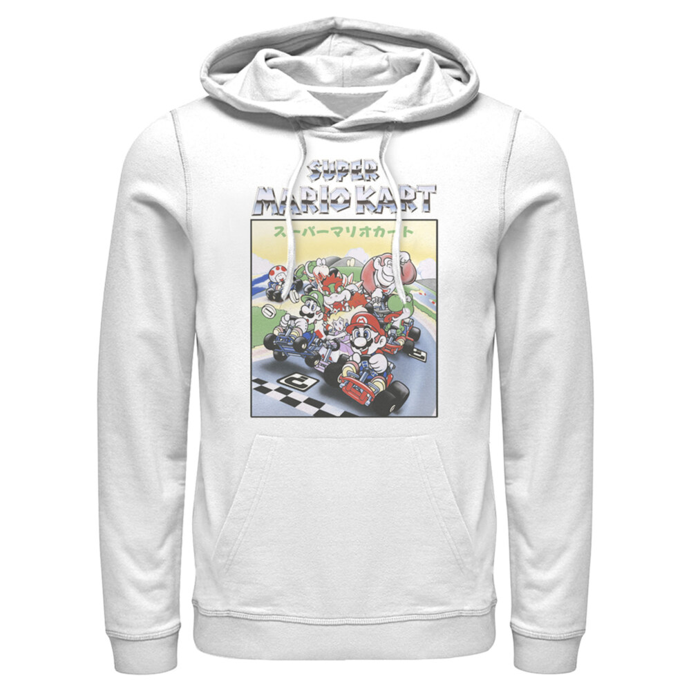 Men's Nintendo Mario Kart Retro Collage  Adult Pull Over Hoodie
