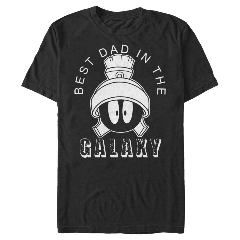 Men's Looney Tunes Father's Day Marvin the Martian Best Dad in the Galaxy  Adult T-Shirt