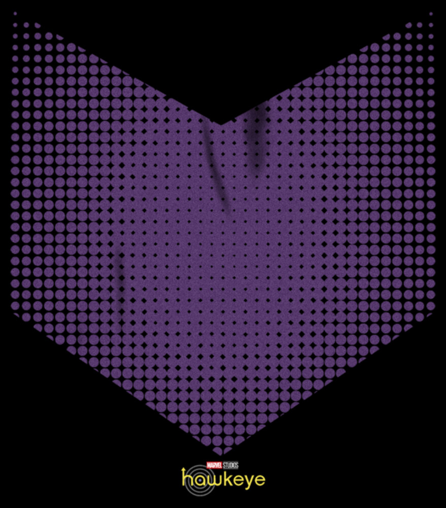 Men's Marvel Hawkeye Halftone Arrow Icon  Adult T-Shirt