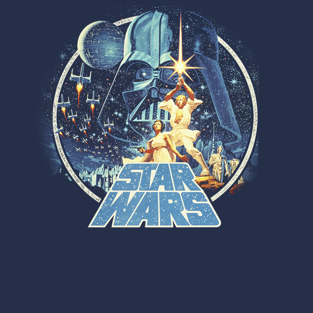 Men's Star Wars Classic Scene Circle  Adult T-Shirt