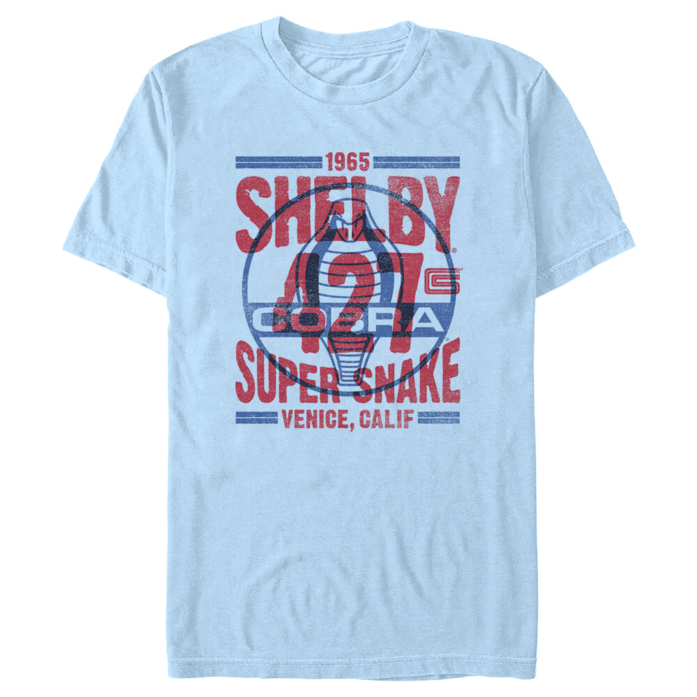 Men's Shelby Cobra Blue and Red Distressed Poster  Adult T-Shirt