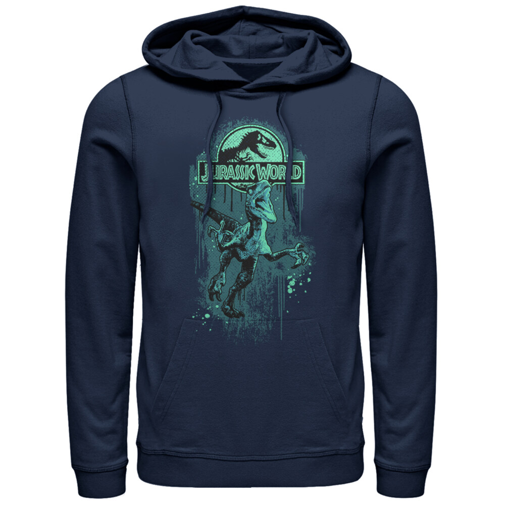 Men's Jurassic Park Raptor on the Loose  Adult Pull Over Hoodie