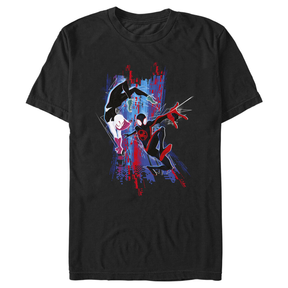 Men's Marvel Spider-Man: Across the Spider-Verse Miles Morales and Spider Gwen  Adult T-Shirt