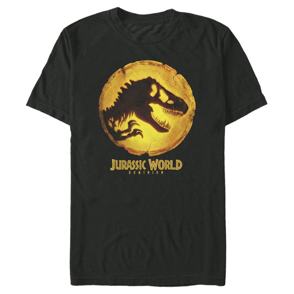 Men's Jurassic World: Dominion Glowing T. Rex Dinosaur Logo  Adult T-Shirt