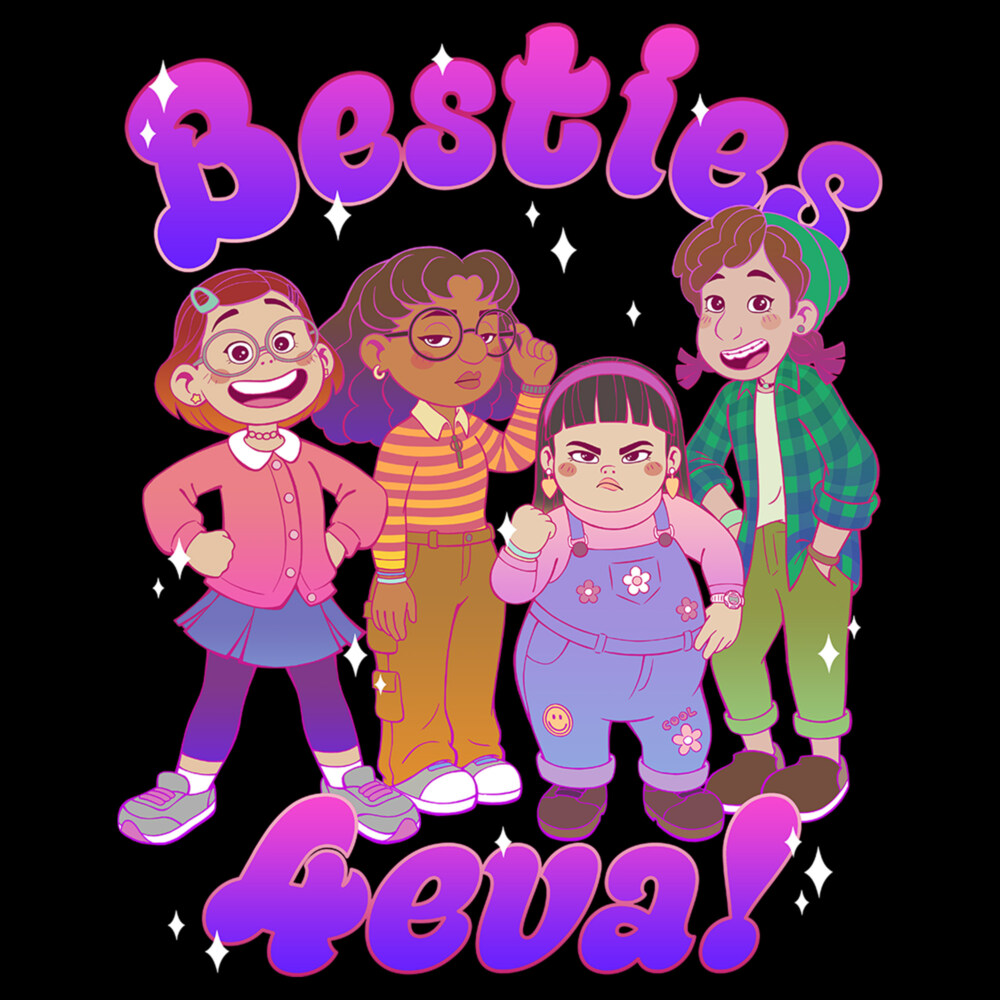 Men's Turning Red Besties 4Eva!  Adult T-Shirt