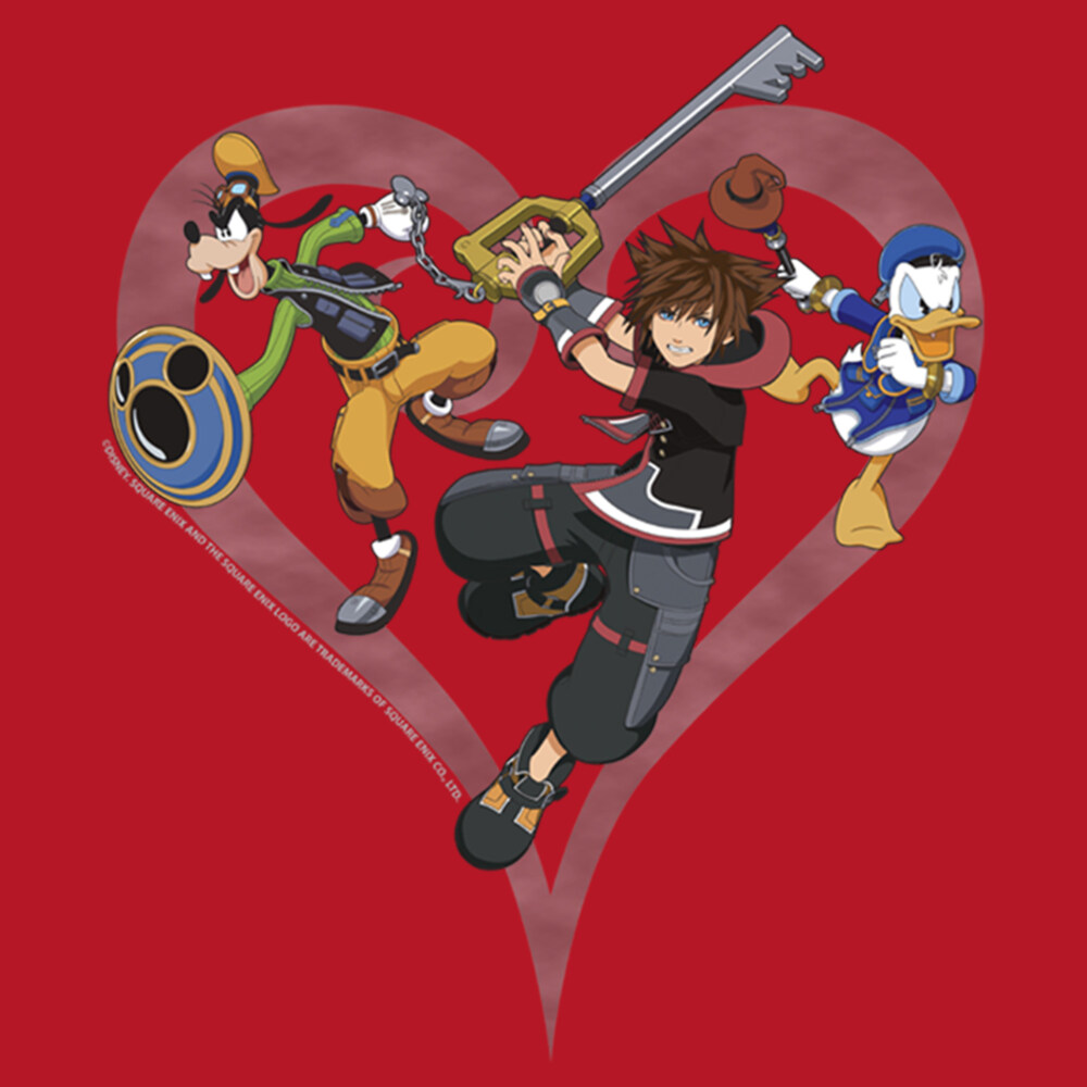 Men's Kingdom Hearts 3 Ready to Fight  Adult Pull Over Hoodie