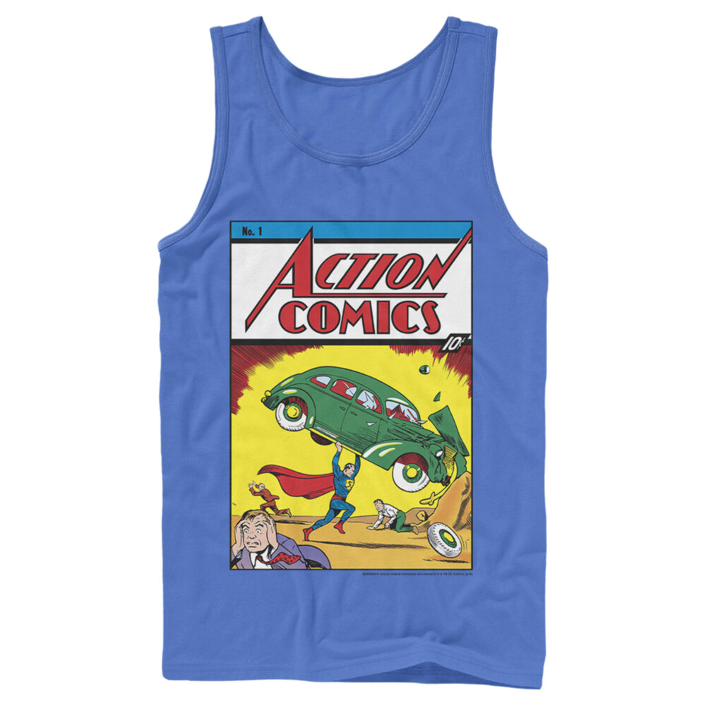 Men's Superman No.1 Action Comics  Adult Tank Top