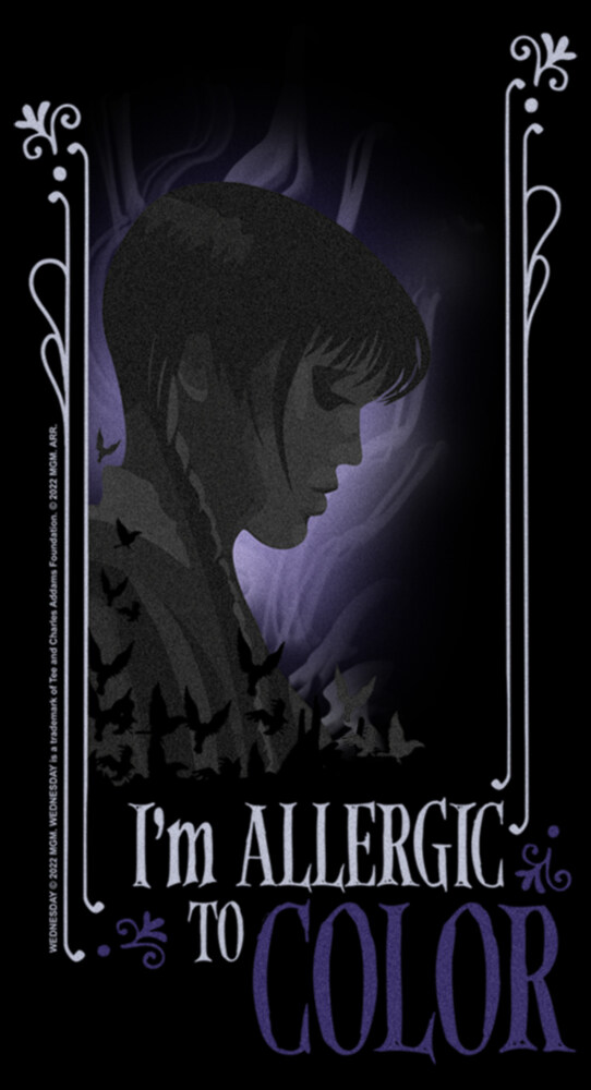 Men's Wednesday I'm Allergic to Color  Adult T-Shirt