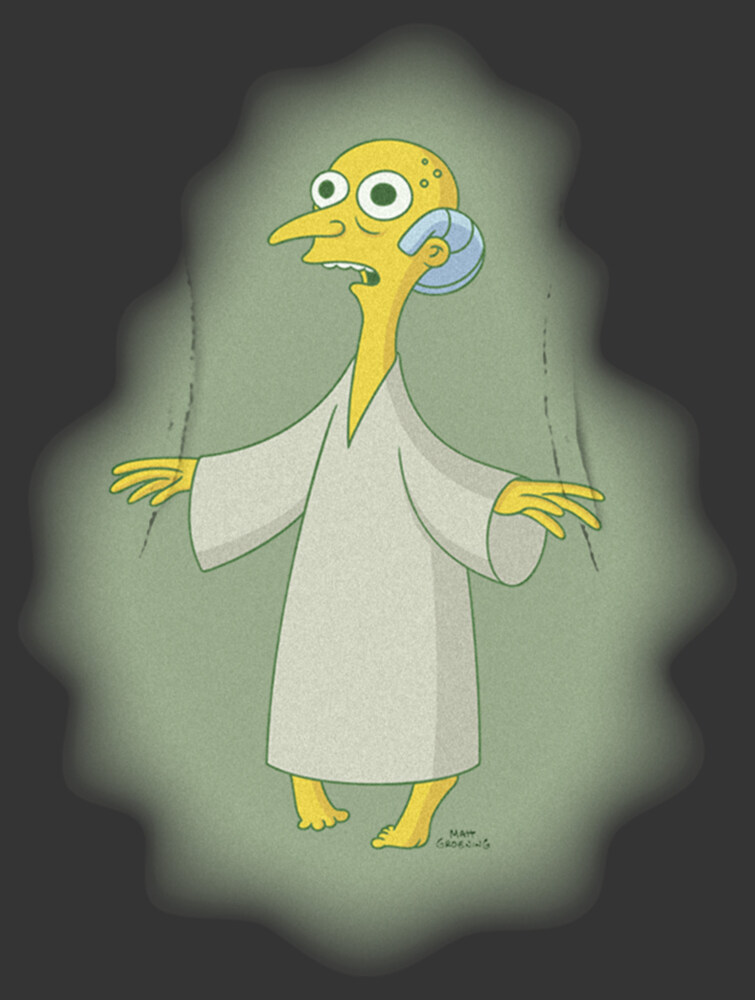 Men's The Simpsons Mr. Burns Alien  Adult Pull Over Hoodie