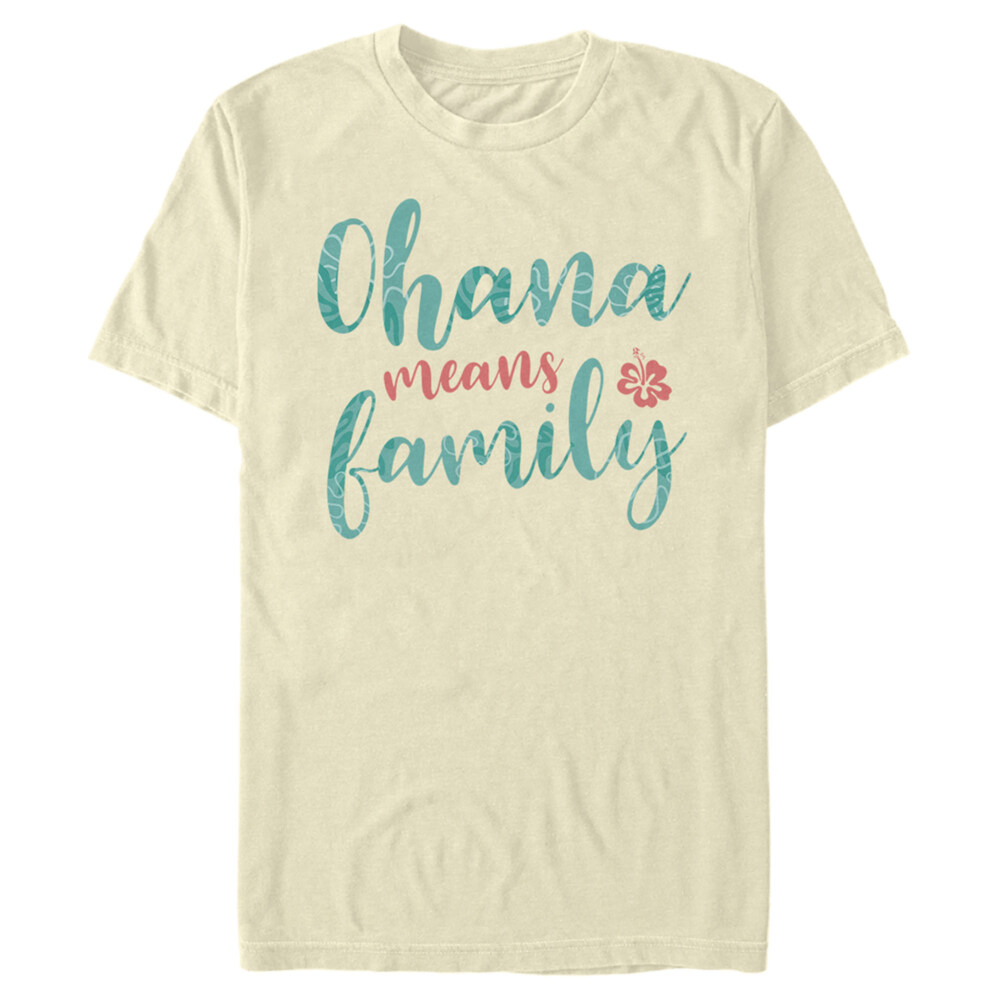 Men's Lilo & Stitch Blue and Red Ohana means Family  Adult T-Shirt