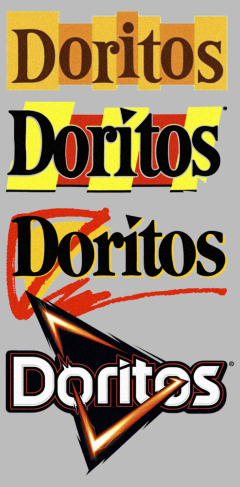 Men's Doritos Logo Evolution  Adult T-Shirt