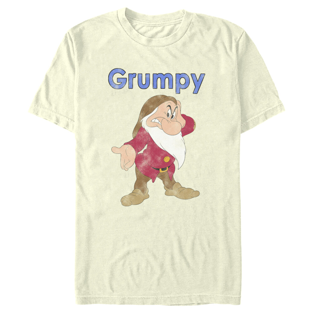 Men's Snow White and the Seven Dwarves Grumpy Distressed Portrait  Adult T-Shirt