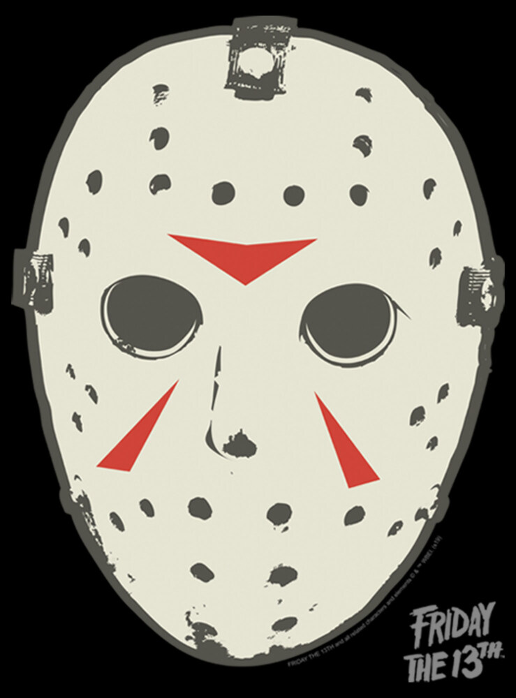 Men's Friday the 13th Jason Vorhees Hockey Mask Logo  Adult T-Shirt