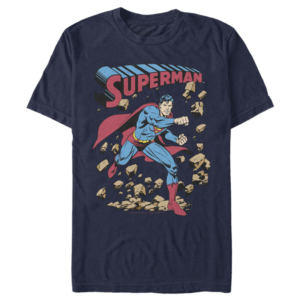 Men's Superman Hero Break Barriers  Adult T-Shirt