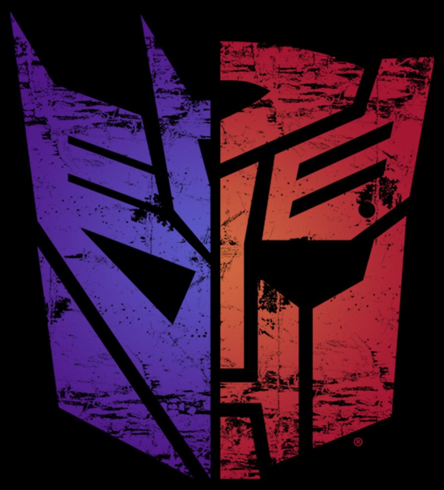 Men's Transformers Face Split Logo  Adult T-Shirt