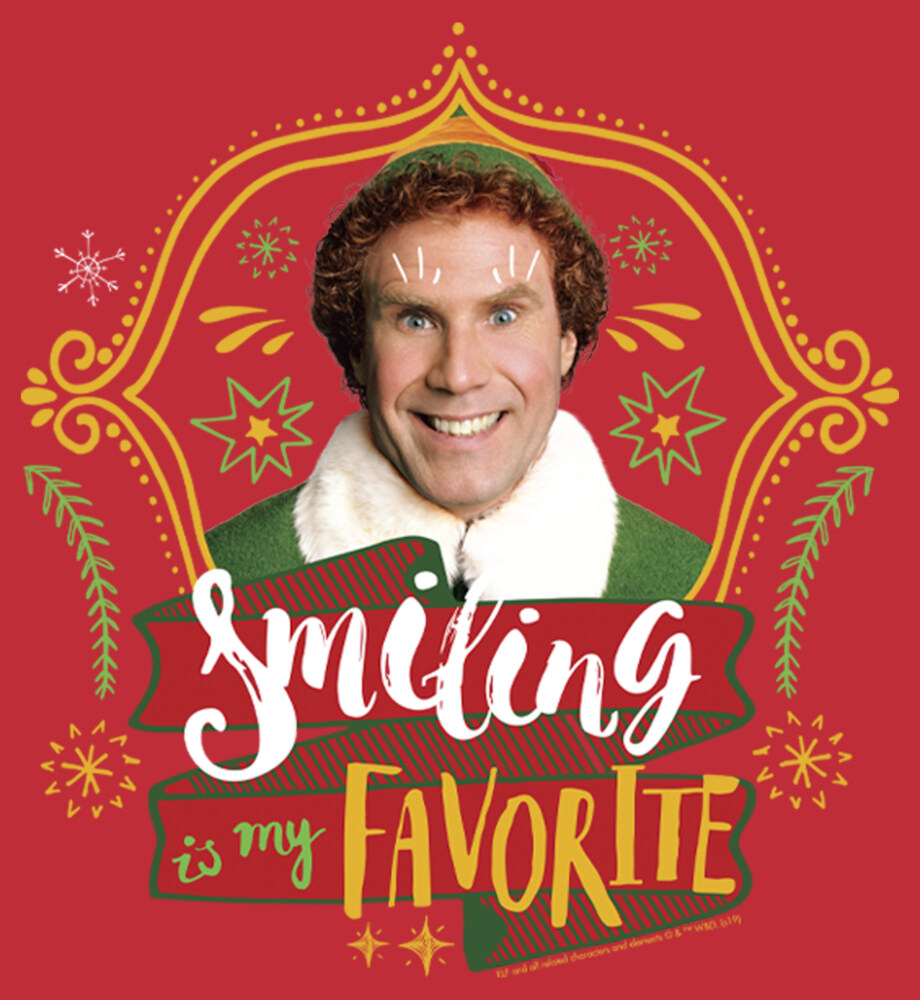 Men's Elf Buddy Smiling is My Favorite  Adult T-Shirt