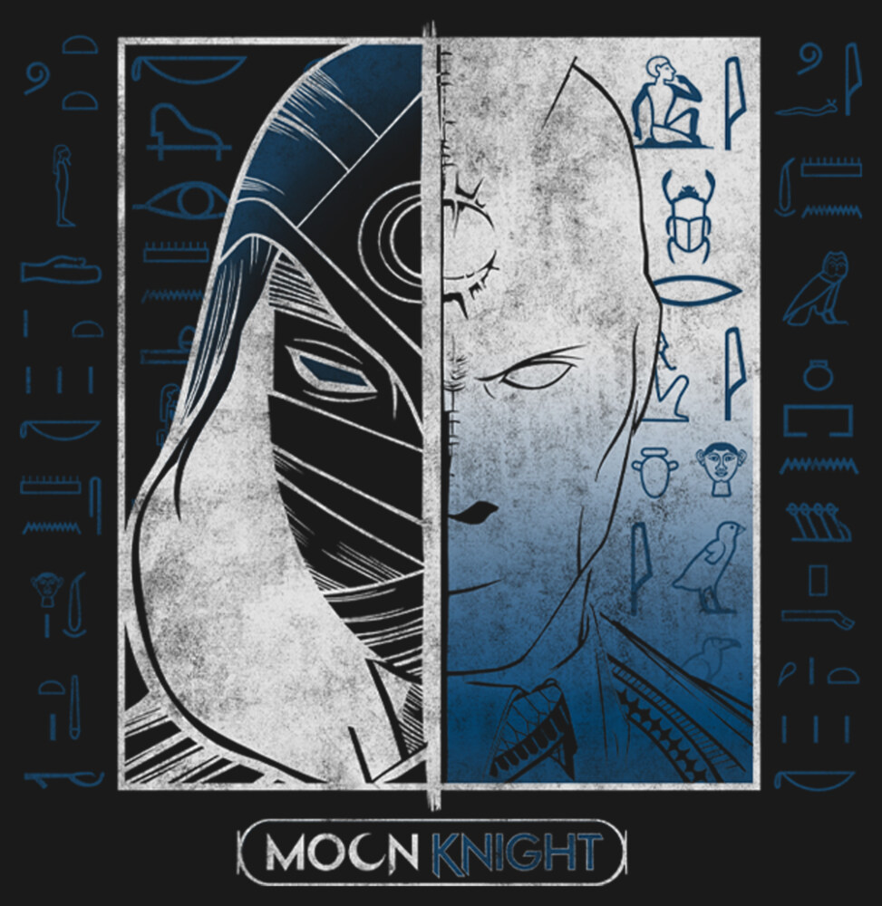 Men's Marvel: Moon Knight Split Face Duo  Adult T-Shirt