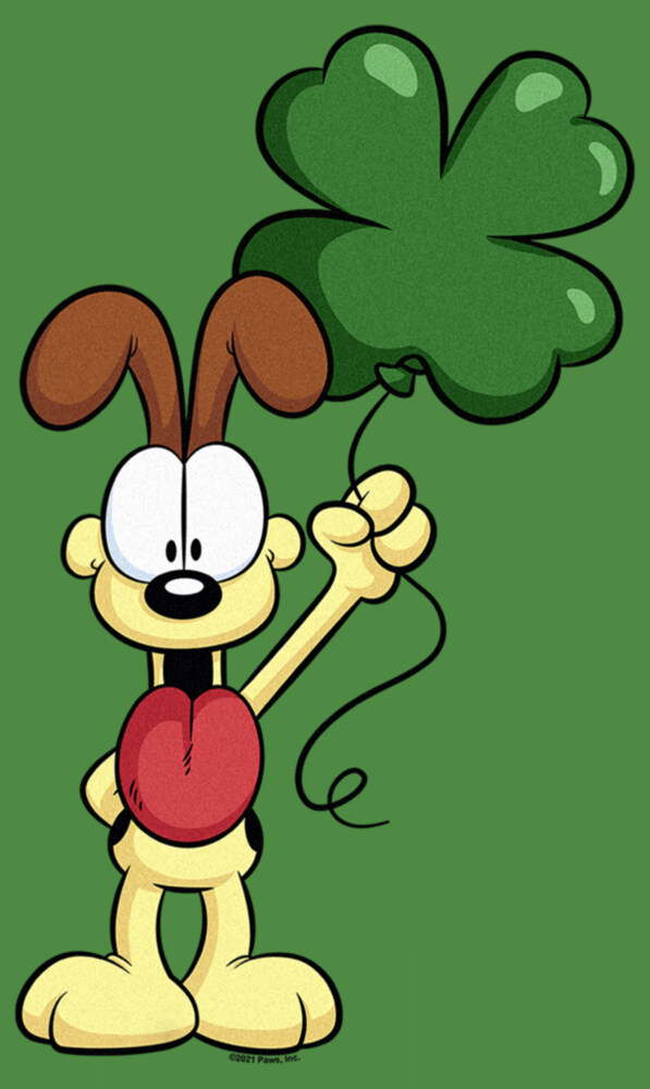 Men's Garfield St. Patrick's Day Odie Shamrock Balloon  Adult T-Shirt