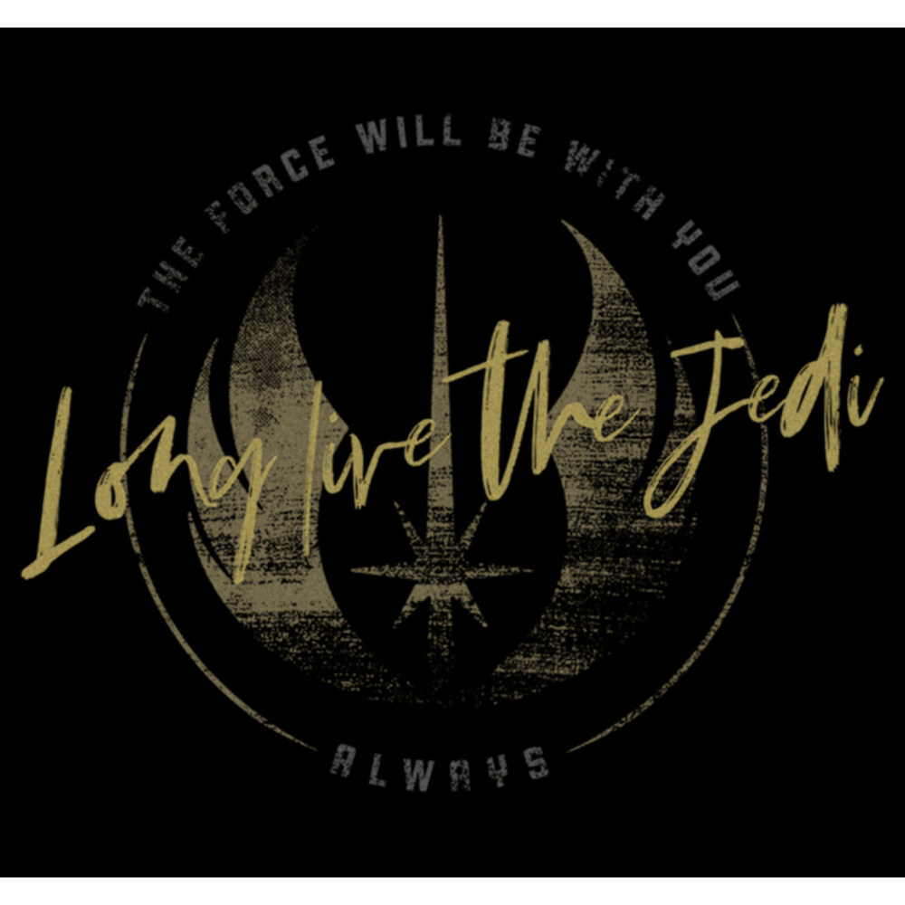 Men's Star Wars: Obi-Wan Kenobi Long Live the Jedi Vintage Crest  Adult T-Shirt