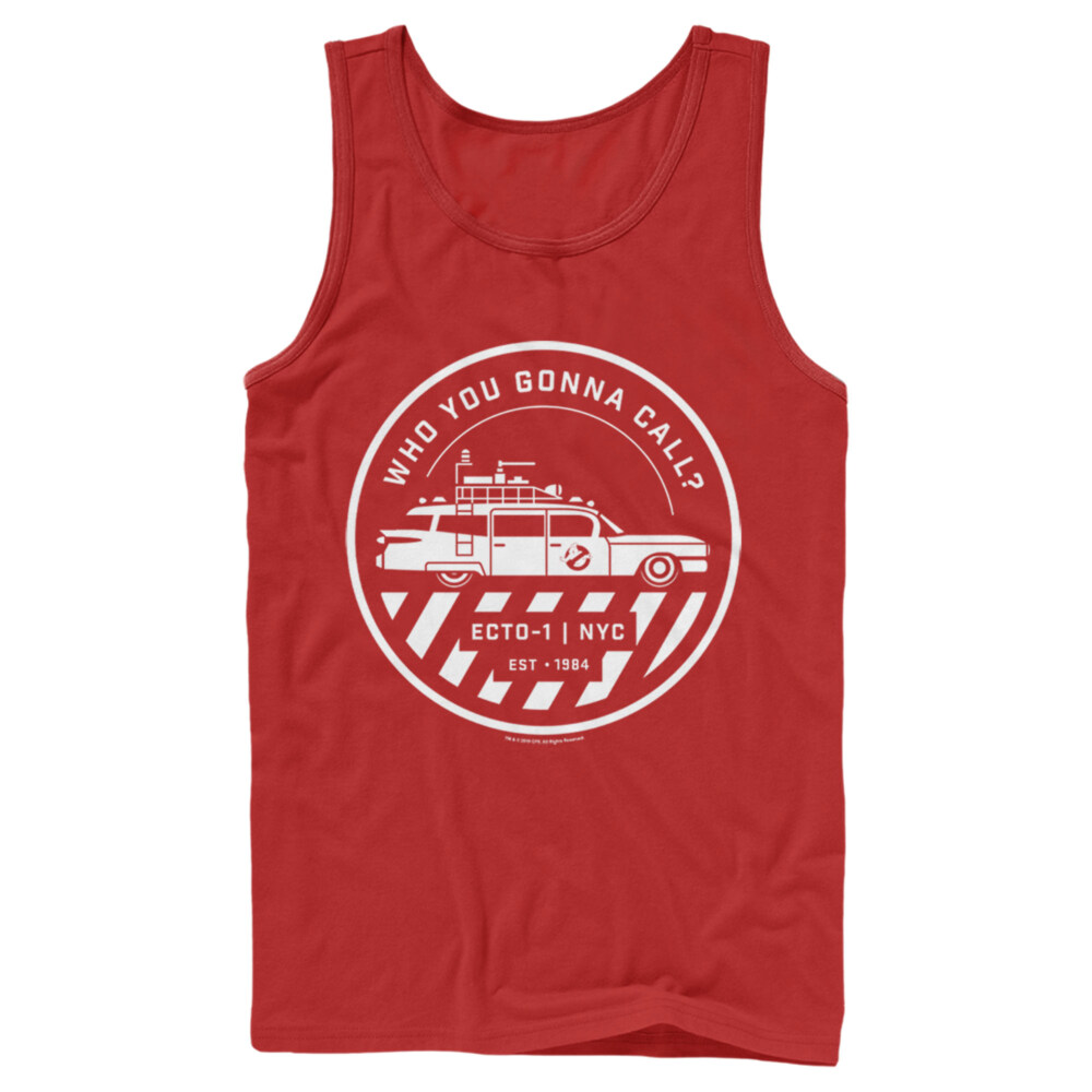 Men's Ghostbusters Ecto-1 Wagon Logo  Adult Tank Top