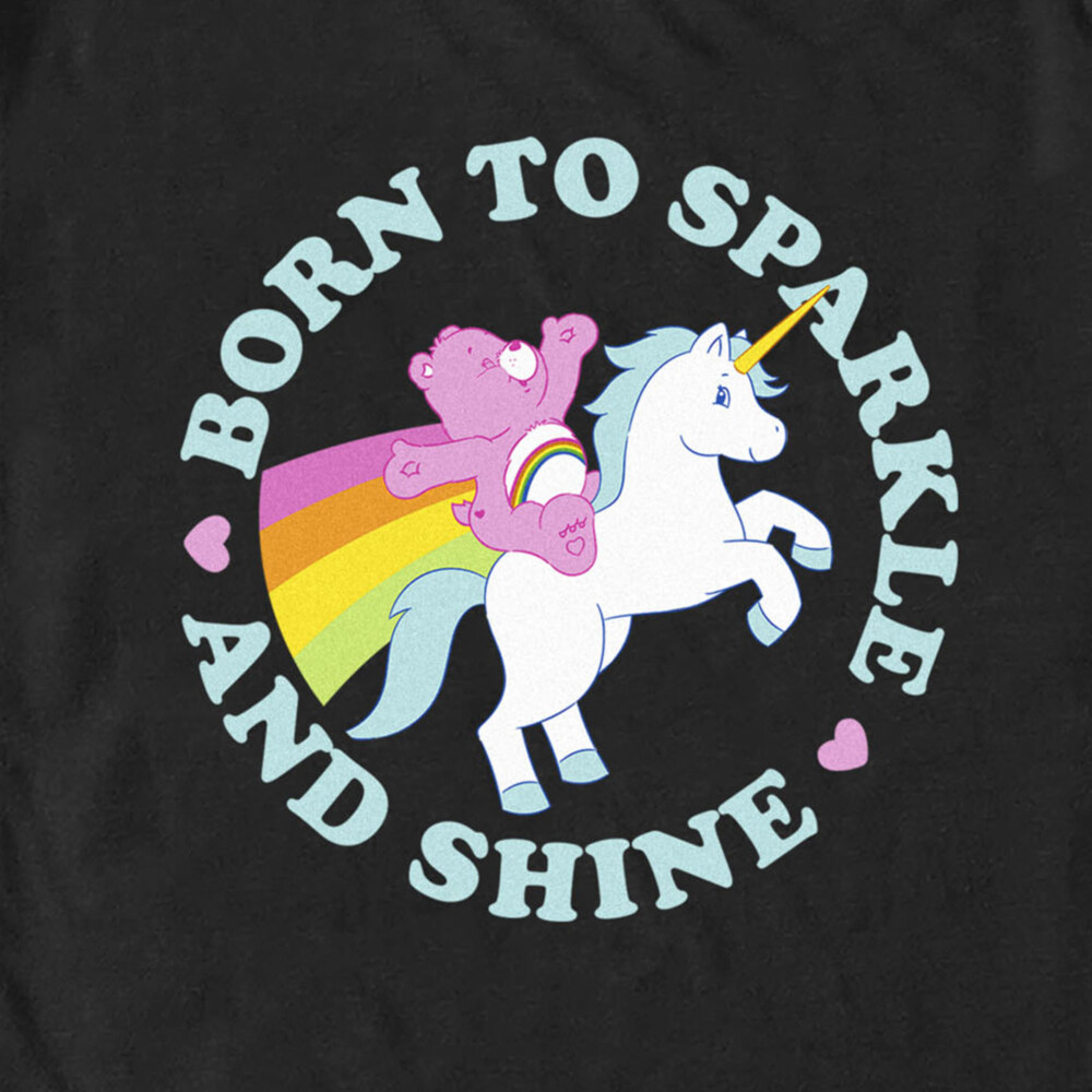 Men's Care Bears Born to Sparkle and Shine Cheer  Adult T-Shirt
