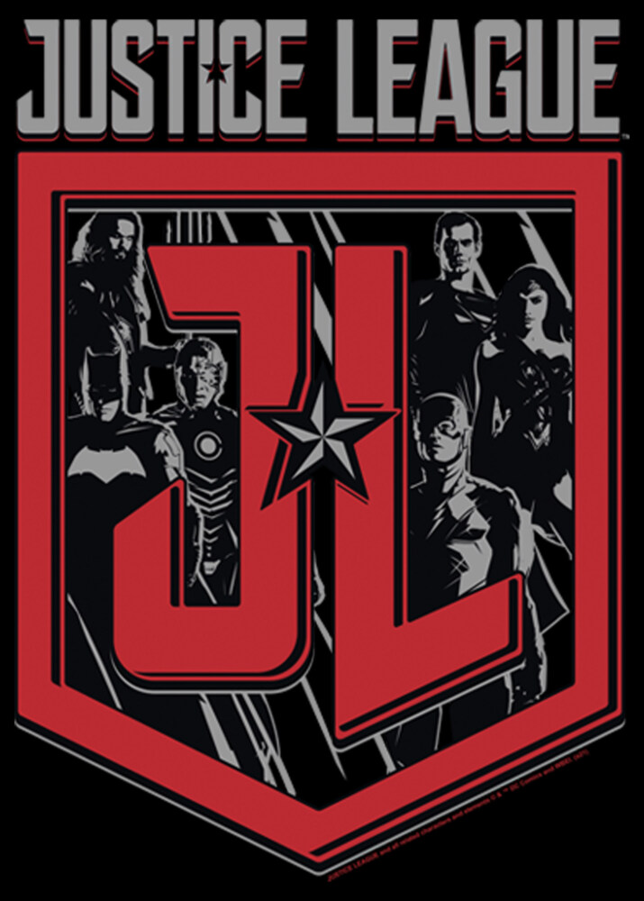 Men's Zack Snyder Justice League Character Shield  Adult T-Shirt