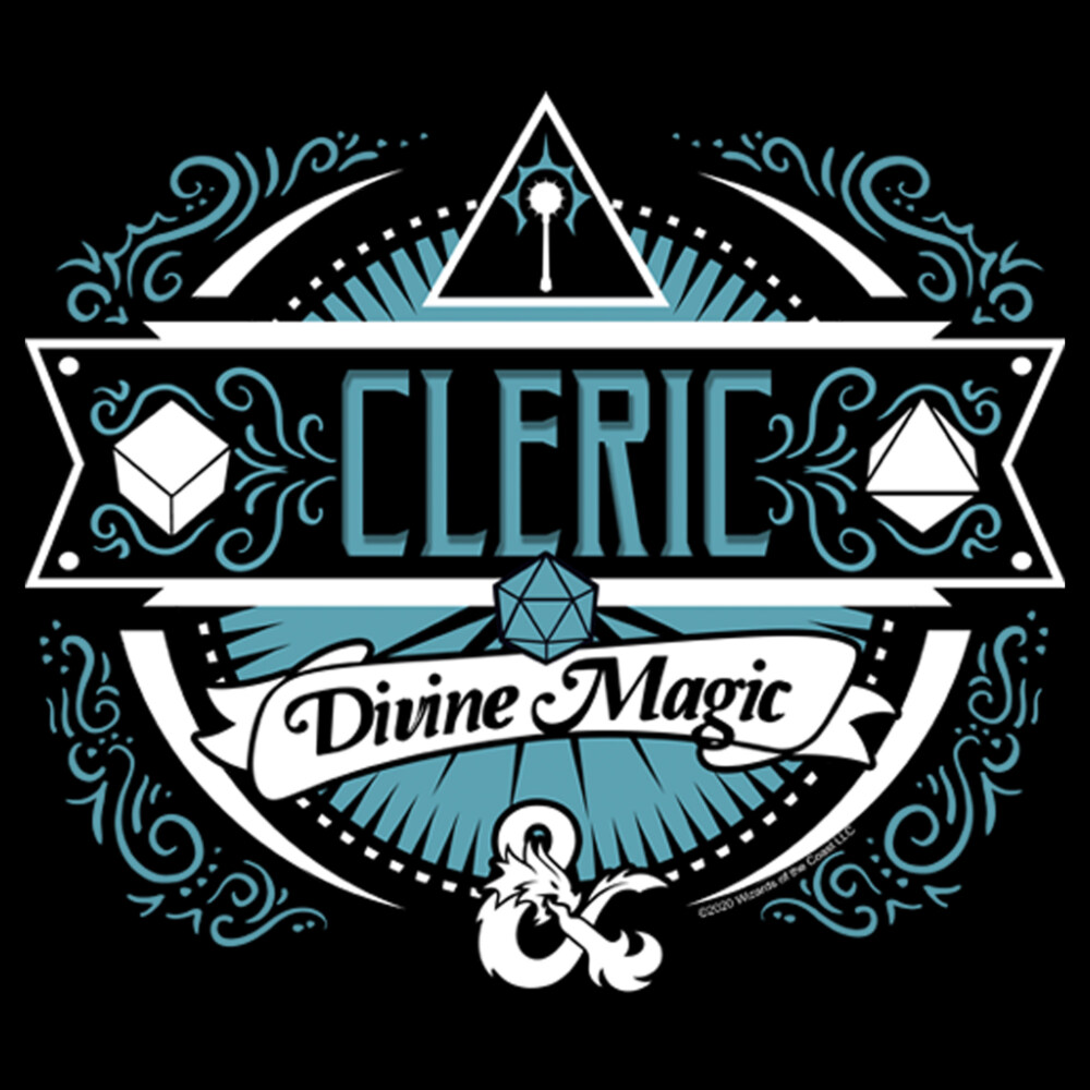 Men's Dungeons & Dragons Cleric Divine Magic  Adult T-Shirt