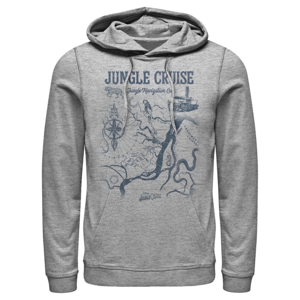 Men's Jungle Cruise Map of the Jungle  Adult Pull Over Hoodie