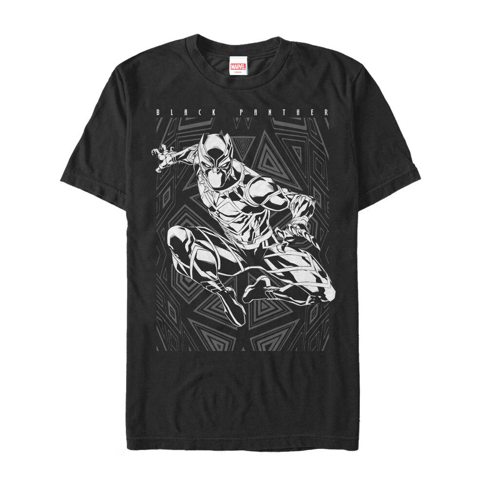 Men's Marvel Black Panther Geometric Pattern  Adult T-Shirt