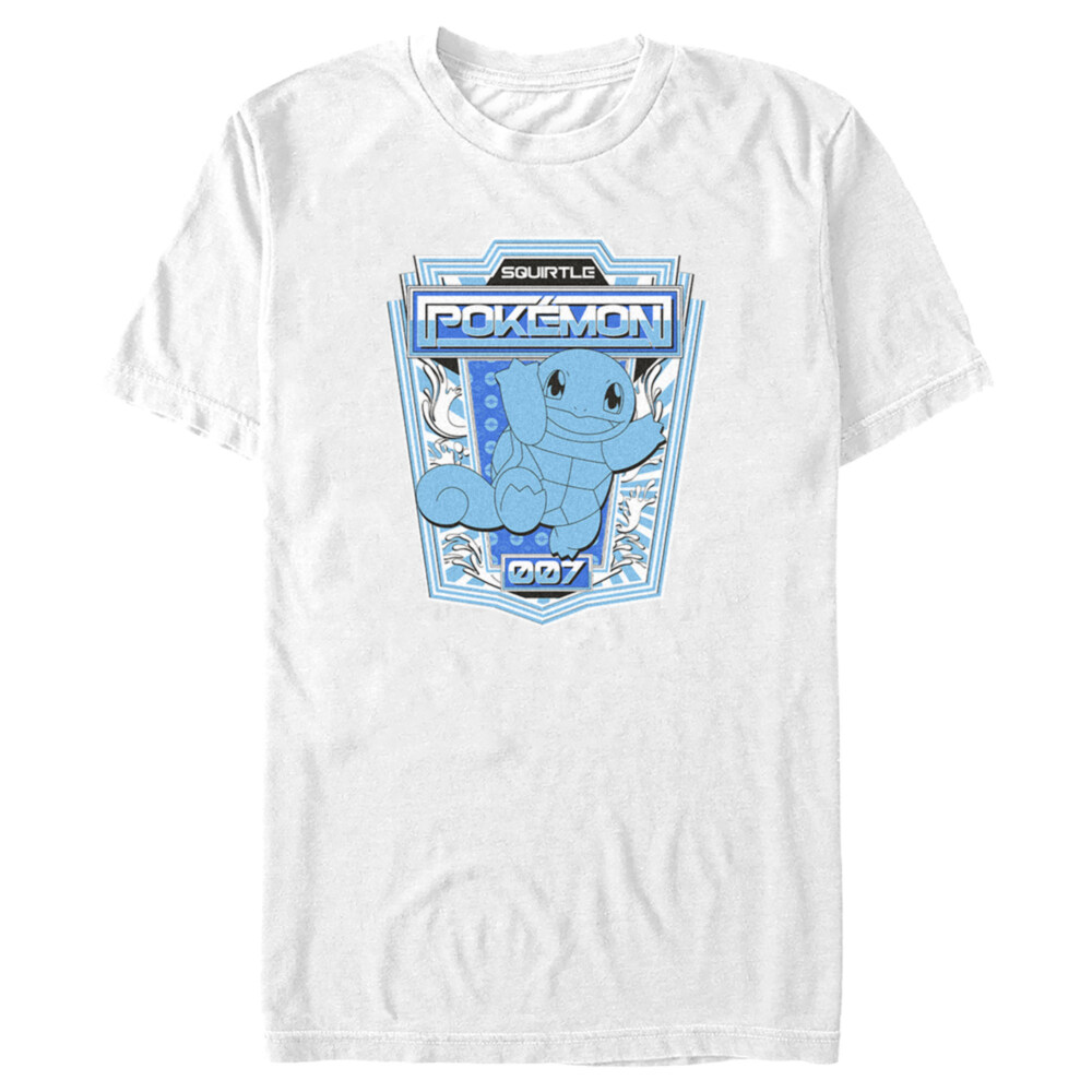 Men's Pokemon Squirtle Metallic Badge  Adult T-Shirt