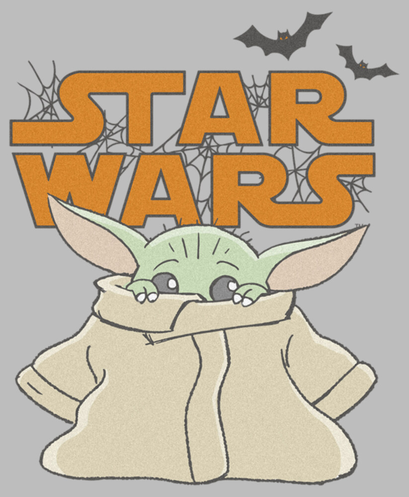 Men's Star Wars: The Mandalorian Halloween Grogu Star Wars Logo  Adult T-Shirt