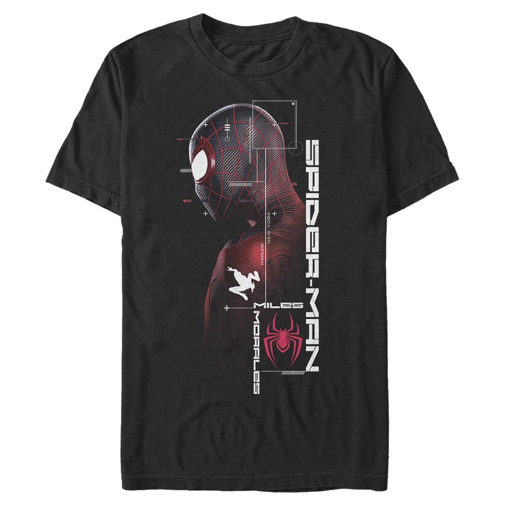 Men's Marvel Spider-Man: Miles Morales Game Map  Adult T-Shirt