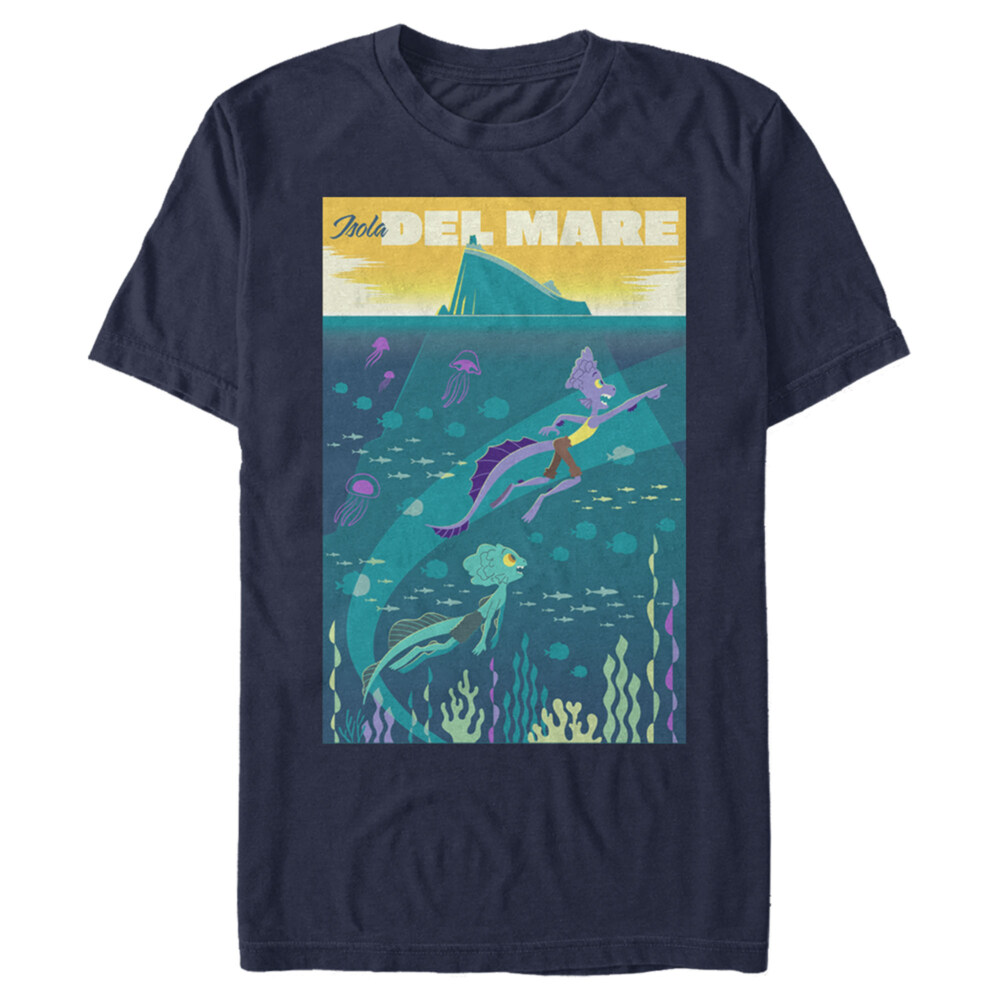 Men's Luca Isola Del Mare Poster  Adult T-Shirt