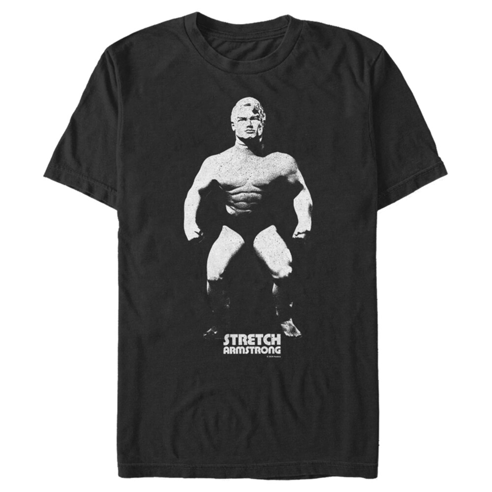 Men's Stretch Armstrong Grayscale Figure  Adult T-Shirt