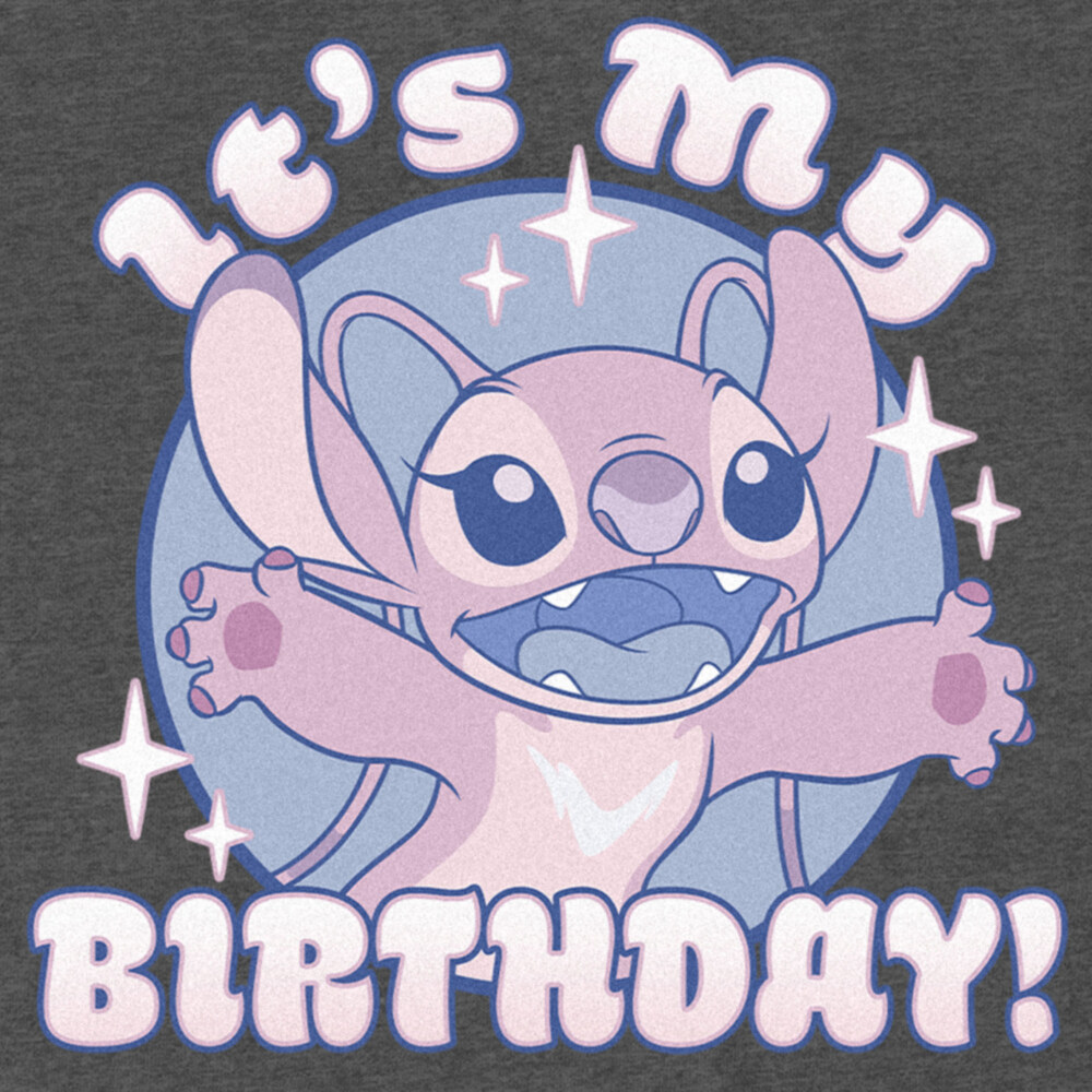Men's Lilo & Stitch Angel It's My Birthday  Adult T-Shirt