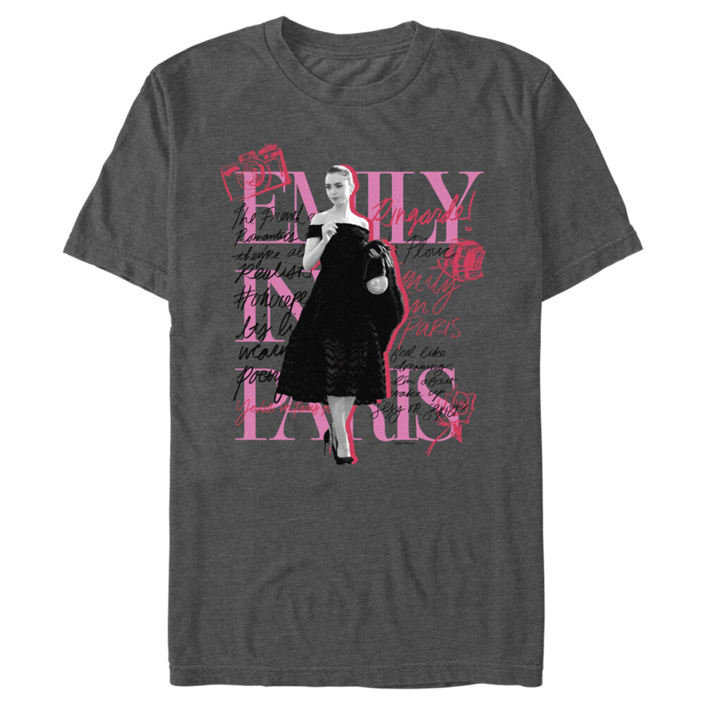 Men's Emily in Paris Doodle Photo  Adult T-Shirt