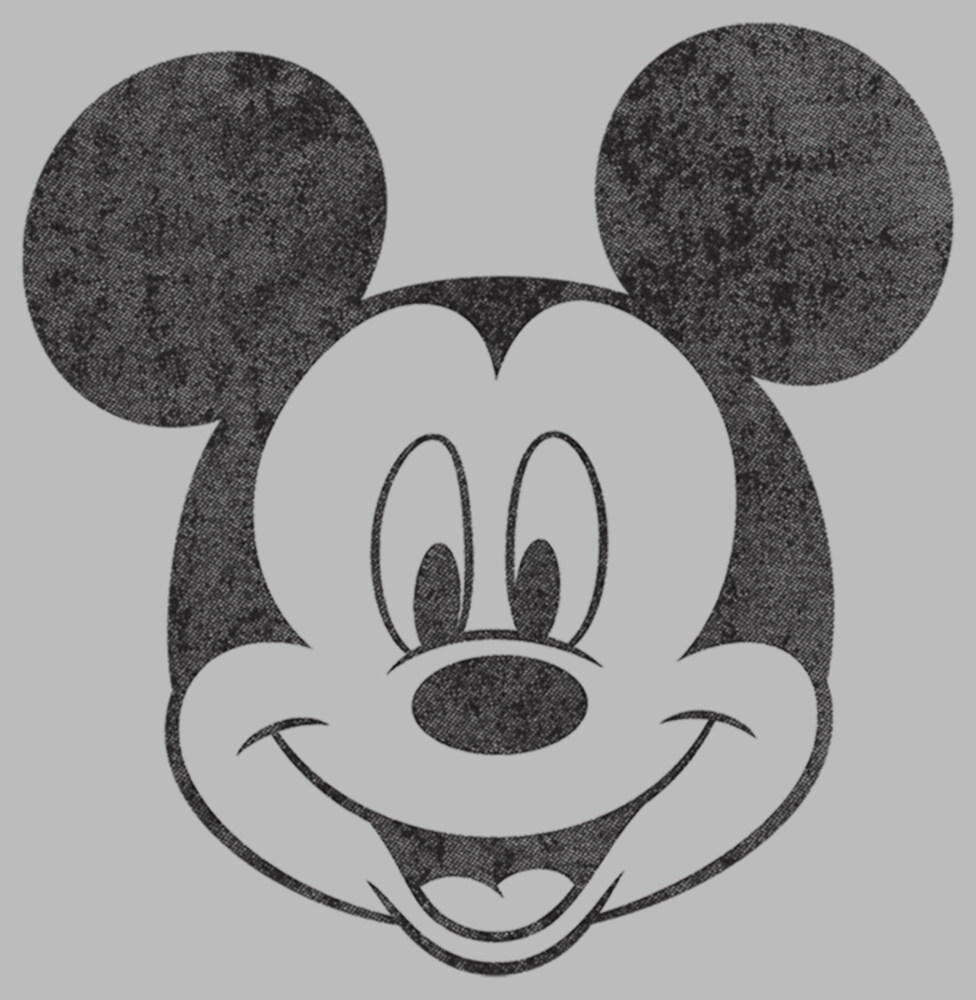 Men's Mickey & Friends Smiling Mickey Mouse Distressed  Adult Pull Over Hoodie