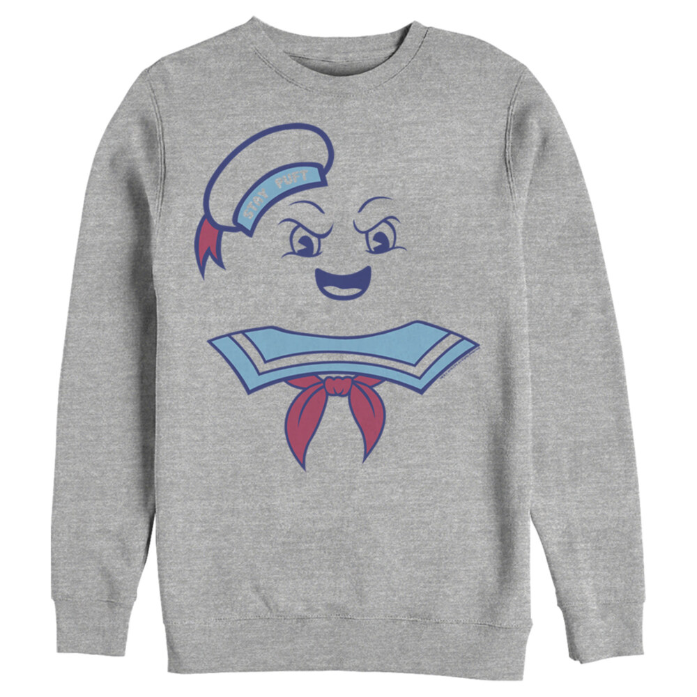 Men's Ghostbusters Stay Puft Marshmallow Man Face  Adult Sweatshirt