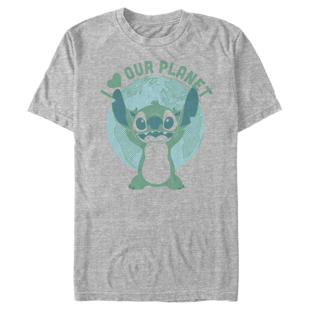 Men's Lilo & Stitch I Heart Our Planet  Adult T-Shirt