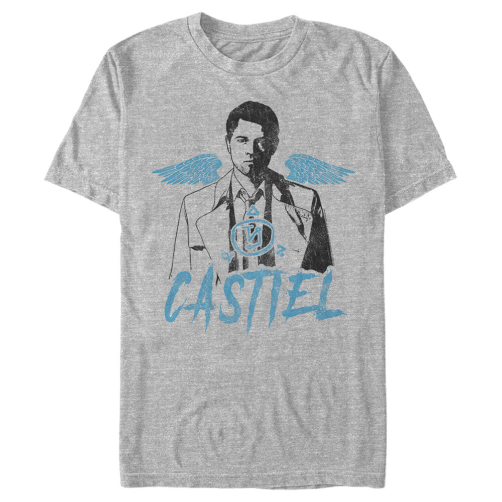 Men's Supernatural Castiel Angel Wings  Adult T-Shirt
