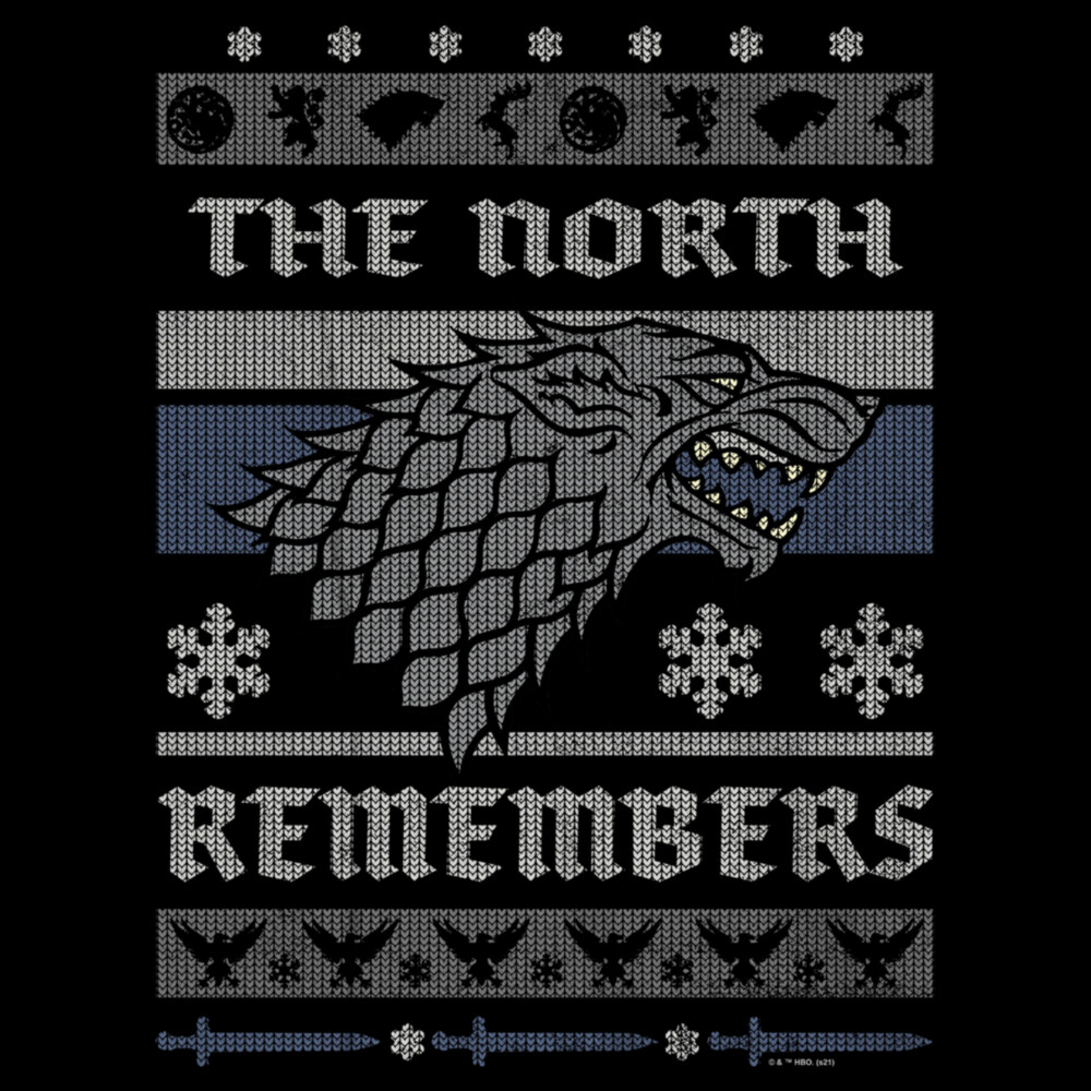 Men's Game of Thrones The North Remembers Ugly Christmas Sweater  Adult Sweatshirt