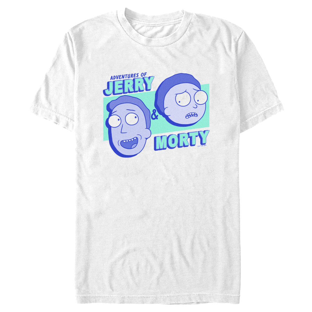 Men's Rick And Morty Adventures of Jerry & Morty  Adult T-Shirt