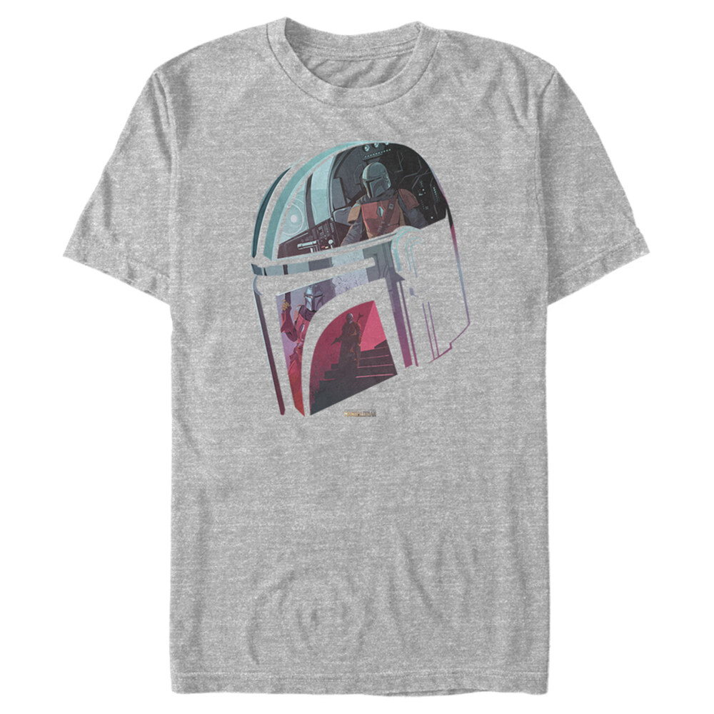 Men's Star Wars: The Mandalorian Helmet Reflection  Adult T-Shirt