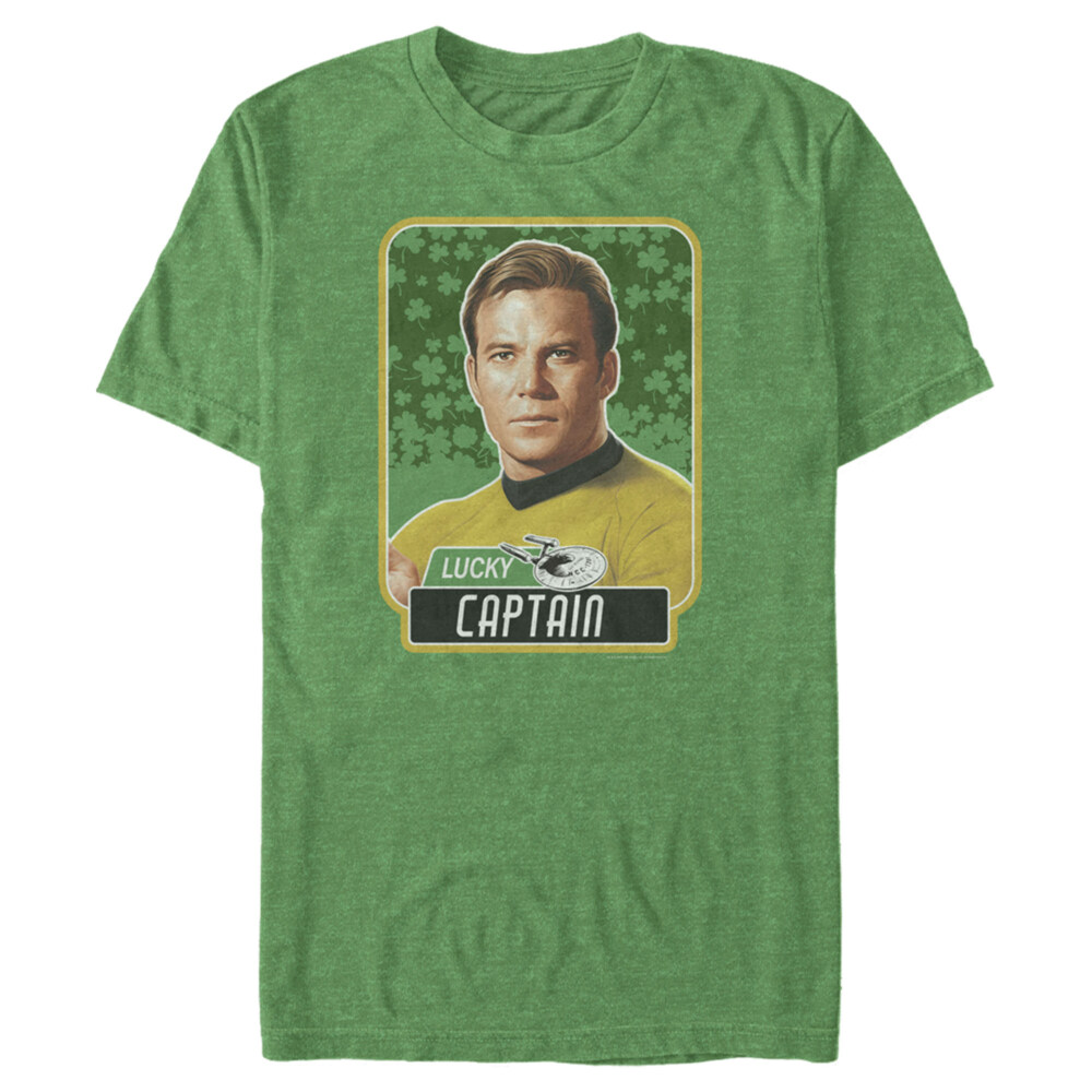 Men's Star Trek St. Patrick's Day Lucky Captain Kirk  Adult T-Shirt