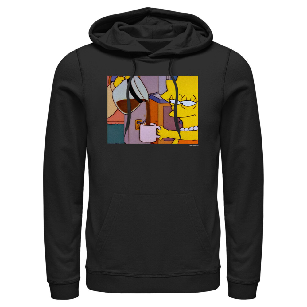 Men's The Simpsons Lisa Coffee  Adult Pull Over Hoodie