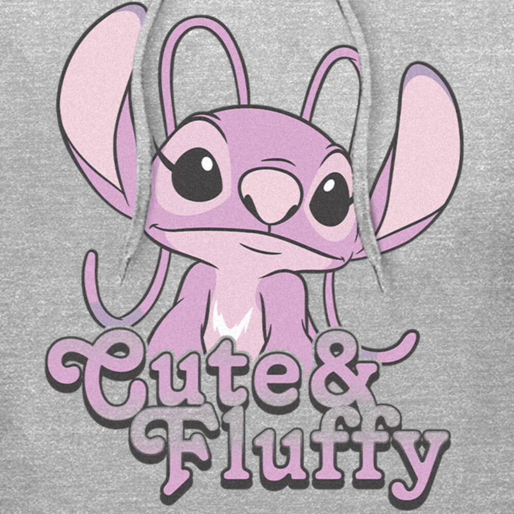 Men's Lilo & Stitch Angel Cute & Fluffy  Adult Pull Over Hoodie