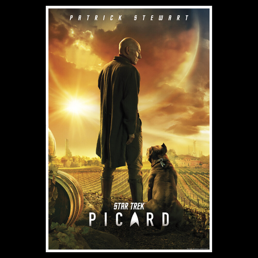 Men's Star Trek: Picard Number One and Picard Poster  Adult T-Shirt