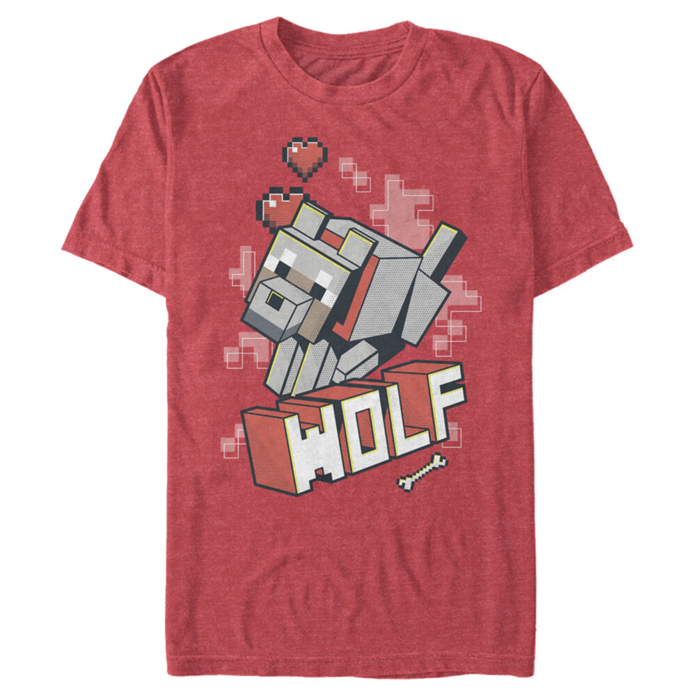Men's Minecraft Wolf  Adult T-Shirt